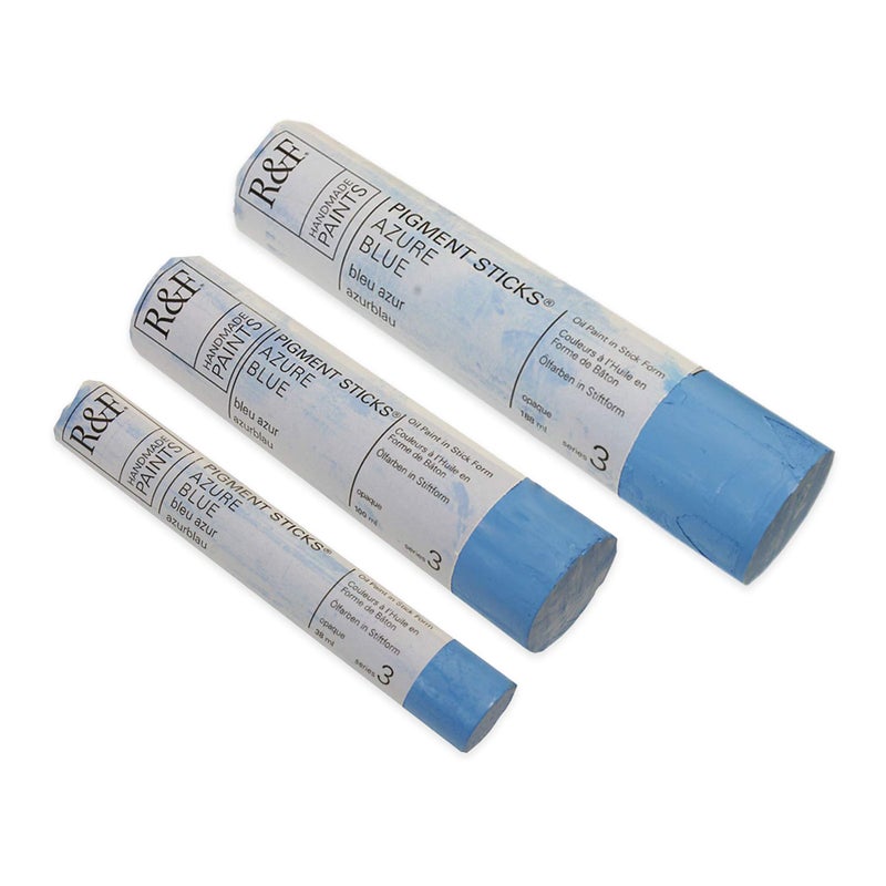 R&F Handmade Paints - Professional Oil Pigment Stick, Azure Blue, 38 ml - Image 5